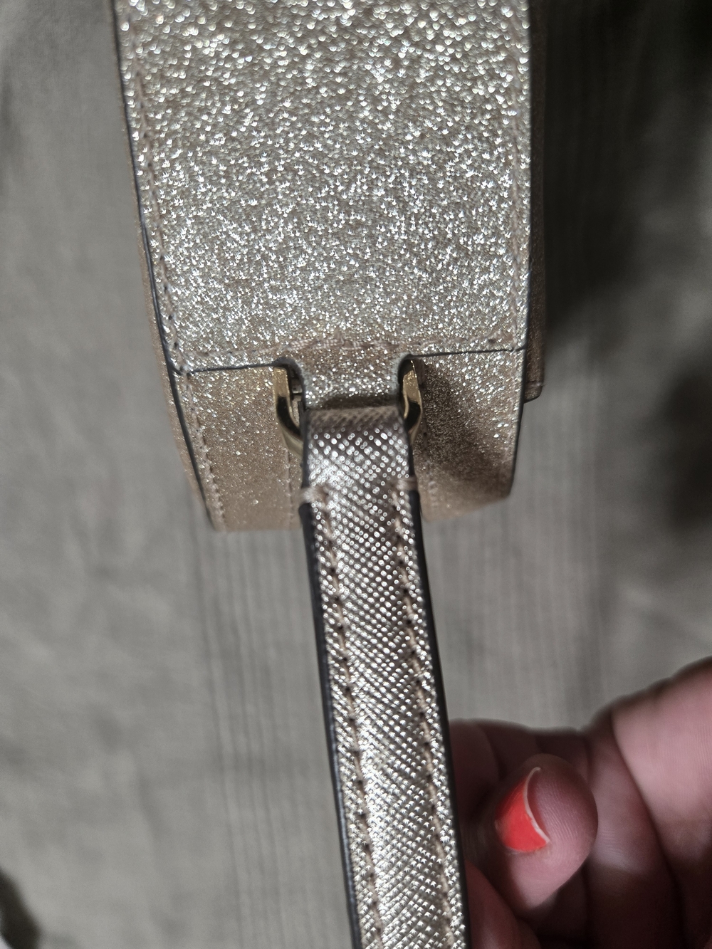 kate spade New York Glitter Crossbody Bag in Champagne - Picture 8 of 10